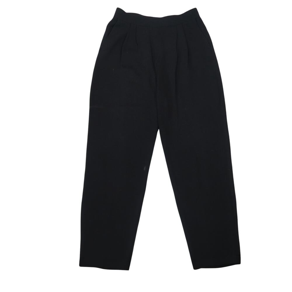 Vintage 90s St. John Basics Black Knit High Rise Tapered Leg Pants 6